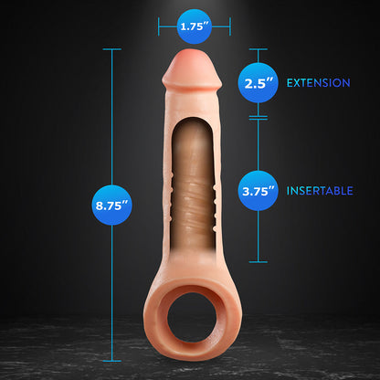 PERFORMANCE PLUS THRIVE 2.5 IN. SILICONE PENIS XTENDER BEIGE