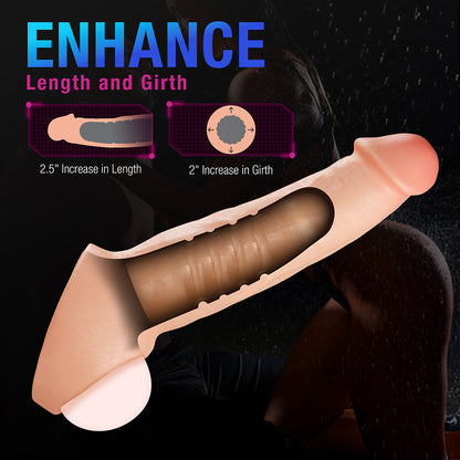 PERFORMANCE PLUS THRIVE 2.5 IN. SILICONE PENIS XTENDER BEIGE