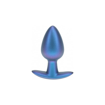 OUCH! SMOOTH SILICONE ANAL PLUG MEDIUM 3.1 IN. METALLIC BLUE