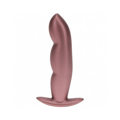 OUCH! SMOOTH SILICONE FINGER ANAL PLUG 4.6 IN. ROSE GOLD