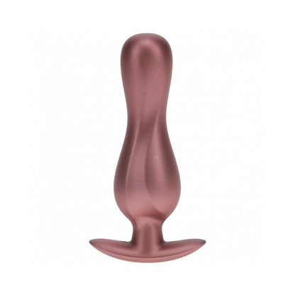 OUCH! SMOOTH SILICONE CURVY ANAL PLUG 4.6 IN. ROSE GOLD
