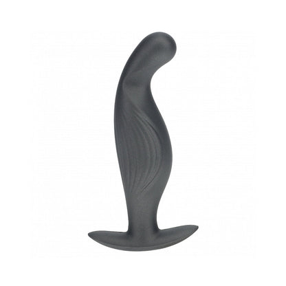 OUCH! SMOOTH SILICONE P-SPOT ANAL PLUG 4.6 IN. GUN METAL