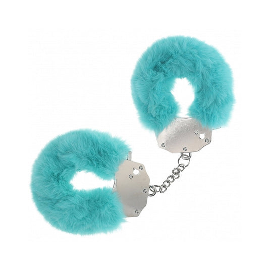 OUCH! HEAVY-DUTY FLUFFY HANDCUFFS BLUE