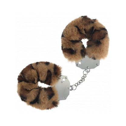 OUCH! HEAVY-DUTY FLUFFY HANDCUFFS LEOPARD
