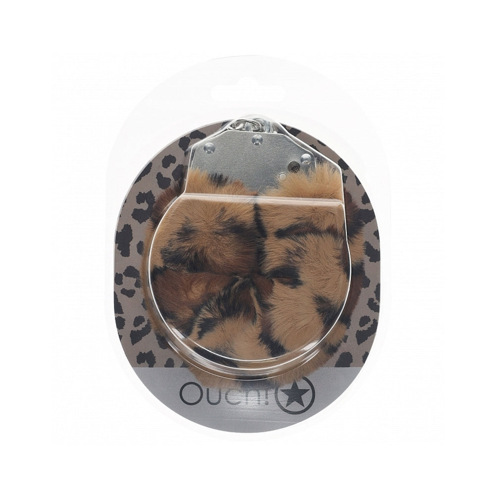 OUCH! HEAVY-DUTY FLUFFY HANDCUFFS LEOPARD