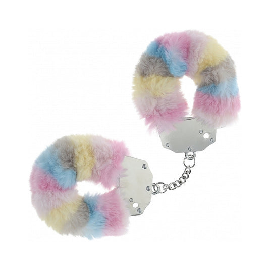 OUCH! HEAVY-DUTY FLUFFY HANDCUFFS MULTICOLOR 2