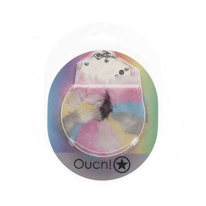 OUCH! HEAVY-DUTY FLUFFY HANDCUFFS MULTICOLOR 2