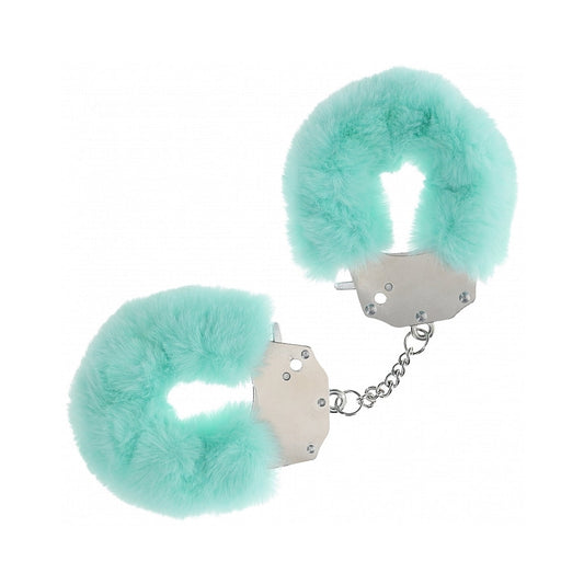 OUCH! HEAVY-DUTY FLUFFY HANDCUFFS POWDER GREEN
