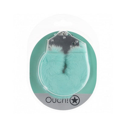 OUCH! HEAVY-DUTY FLUFFY HANDCUFFS POWDER GREEN