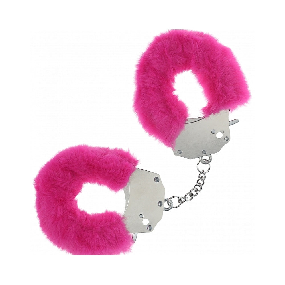 OUCH! HEAVY-DUTY FLUFFY HANDCUFFS PINK