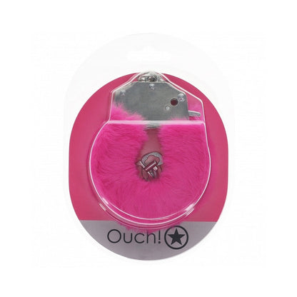 OUCH! HEAVY-DUTY FLUFFY HANDCUFFS PINK