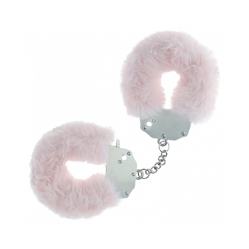 OUCH! HEAVY-DUTY FLUFFY HANDCUFFS POWDER PINK