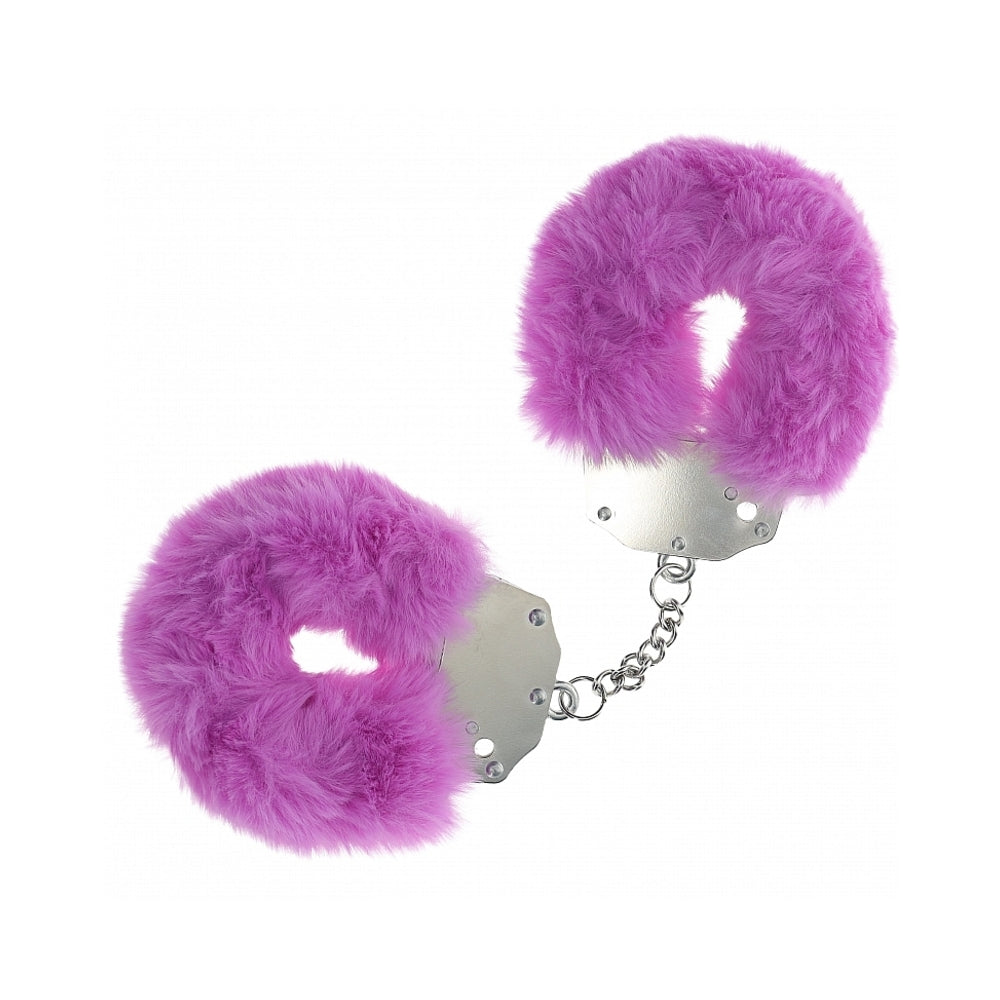 OUCH! HEAVY-DUTY FLUFFY HANDCUFFS PURPLE