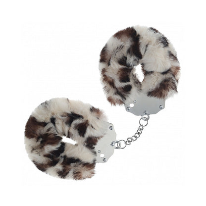 OUCH! HEAVY-DUTY FLUFFY HANDCUFFS SNOW LEOPARD