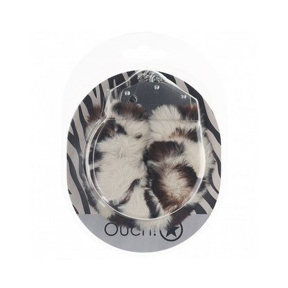 OUCH! HEAVY-DUTY FLUFFY HANDCUFFS SNOW LEOPARD