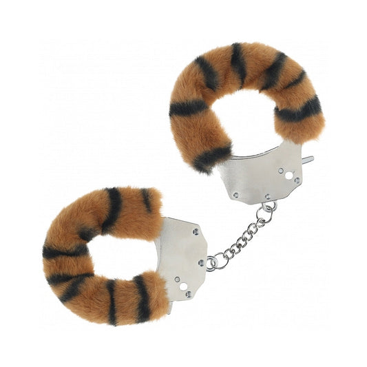 OUCH! HEAVY-DUTY FLUFFY HANDCUFFS TIGER