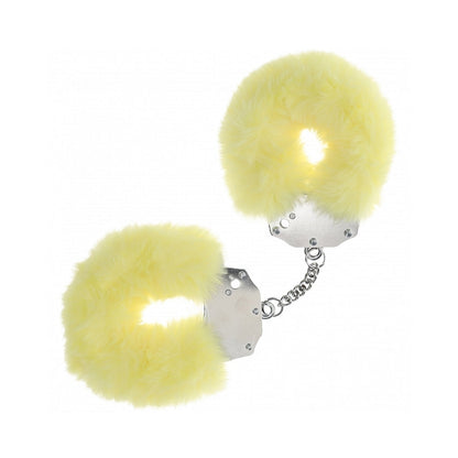 OUCH! HEAVY-DUTY FLUFFY HANDCUFFS YELLOW