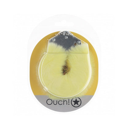 OUCH! HEAVY-DUTY FLUFFY HANDCUFFS YELLOW