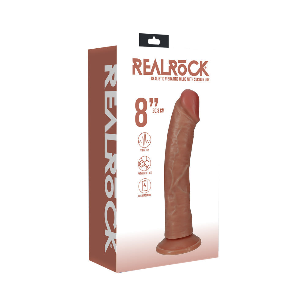 SHOTS - REALROCK 8 PULGADAS VIBRADOR PENIANO CURVO REGULAR