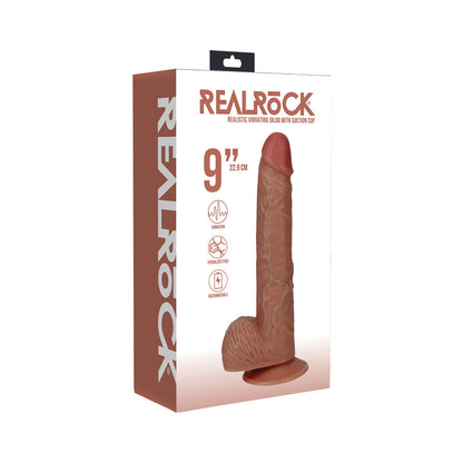 SHOTS - PENE VIBRADOR REALROCK DE 9 PULGADAS CON TESTÍCULOS REGULAR RECTO