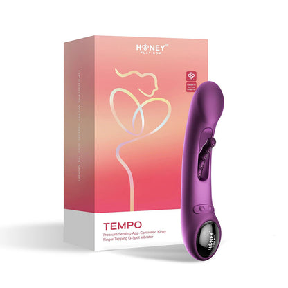 HONEY PLAY BOX TEMPO PRESSURE SENSING APP-CONTROLLED TAPPING G-SPOT VIBRATOR PURPLE