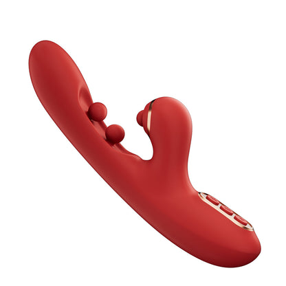 HONEY PLAY BOX TICKLER WIGGLING G-SPOT VIBRATOR & TAPPING CLITORAL STIMULATOR RED