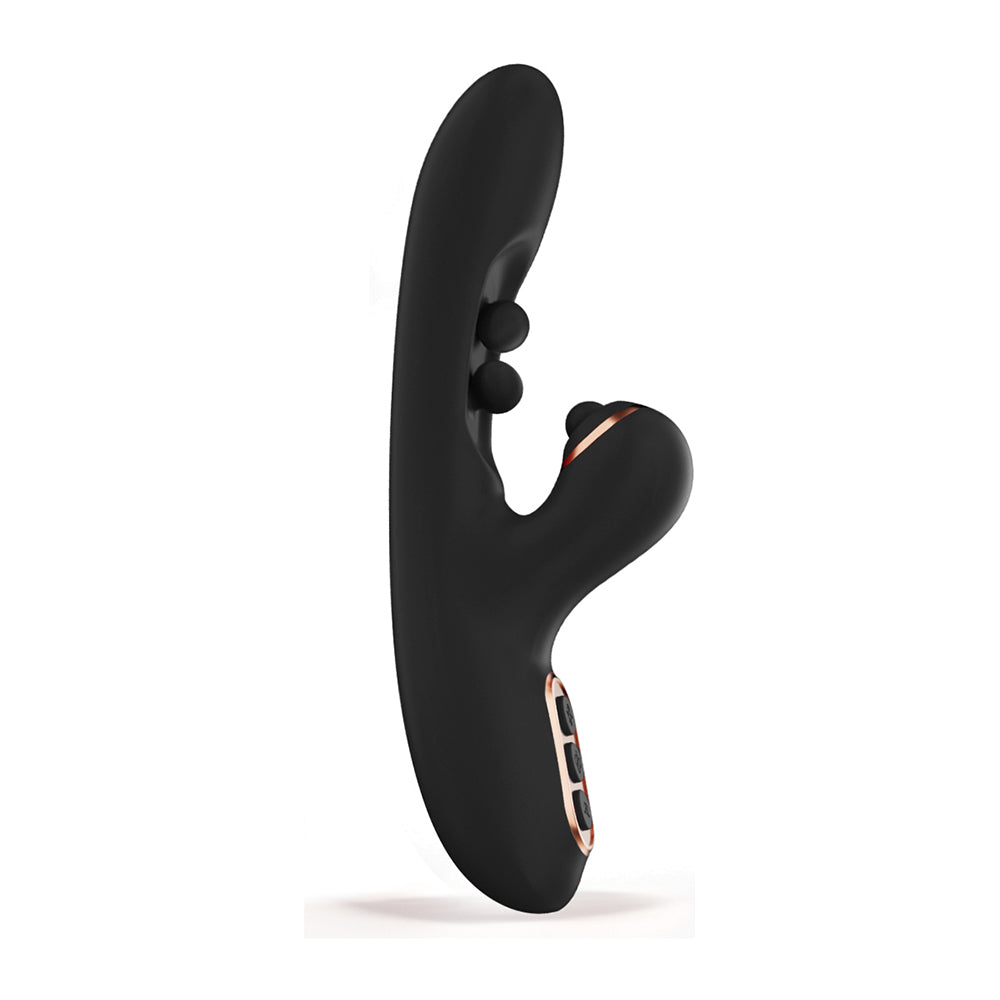 HONEY PLAY BOX - TICKLER WIGGLING G-SPOT VIBRATOR & TAPPING CLITORAL STIMULATOR BLACK