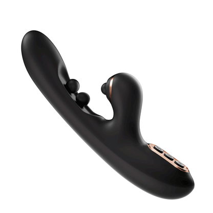 HONEY PLAY BOX TICKLER WIGGLING G-SPOT VIBRATOR & TAPPING CLITORAL STIMULATOR BLACK