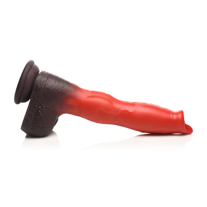 XR BRANDS - DILDO DE SILICONA CON CONTROL REMOTO CON FUNCIÓN DE EMPUJE Y VIBRACIÓN "CREATURE COCKS CANINE"