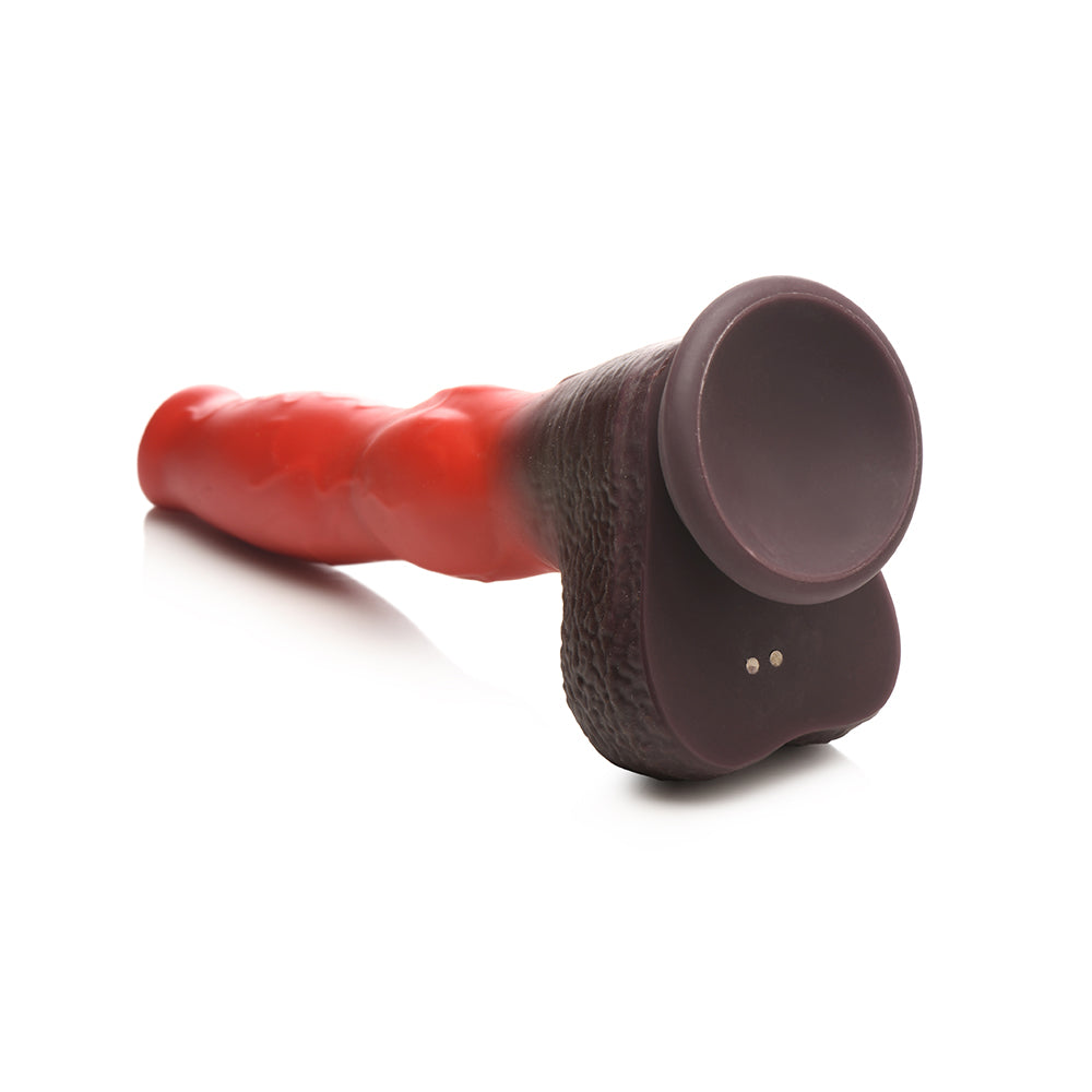 XR BRANDS - DILDO DE SILICONA CON CONTROL REMOTO CON FUNCIÓN DE EMPUJE Y VIBRACIÓN "CREATURE COCKS CANINE"