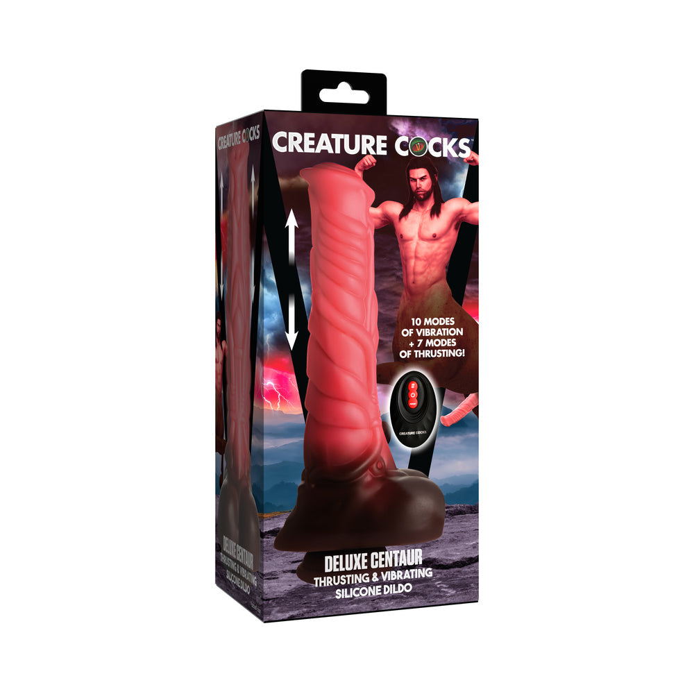 XR BRANDS - CREATURE COCKS CENTAUR THRUSTING & VIBRATING SILICONE DILDO WITH REMOTE CONTROL
