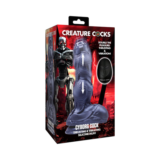CREATURE COCKS CYBORG THRUSTING SILICONE DILDO
