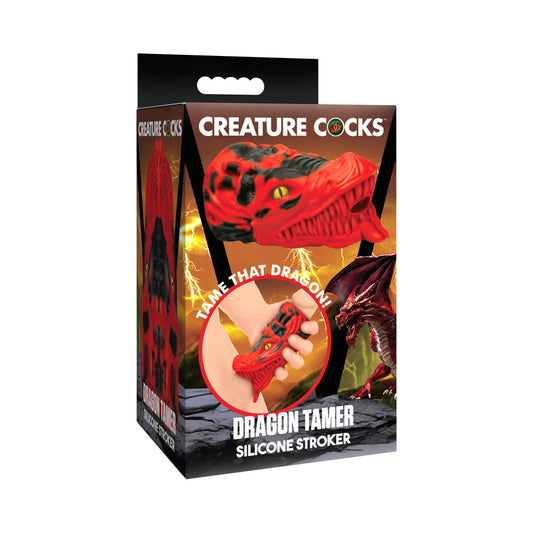 CREATURE COCKS DRAGON TAMER SILICONE STROKER RED