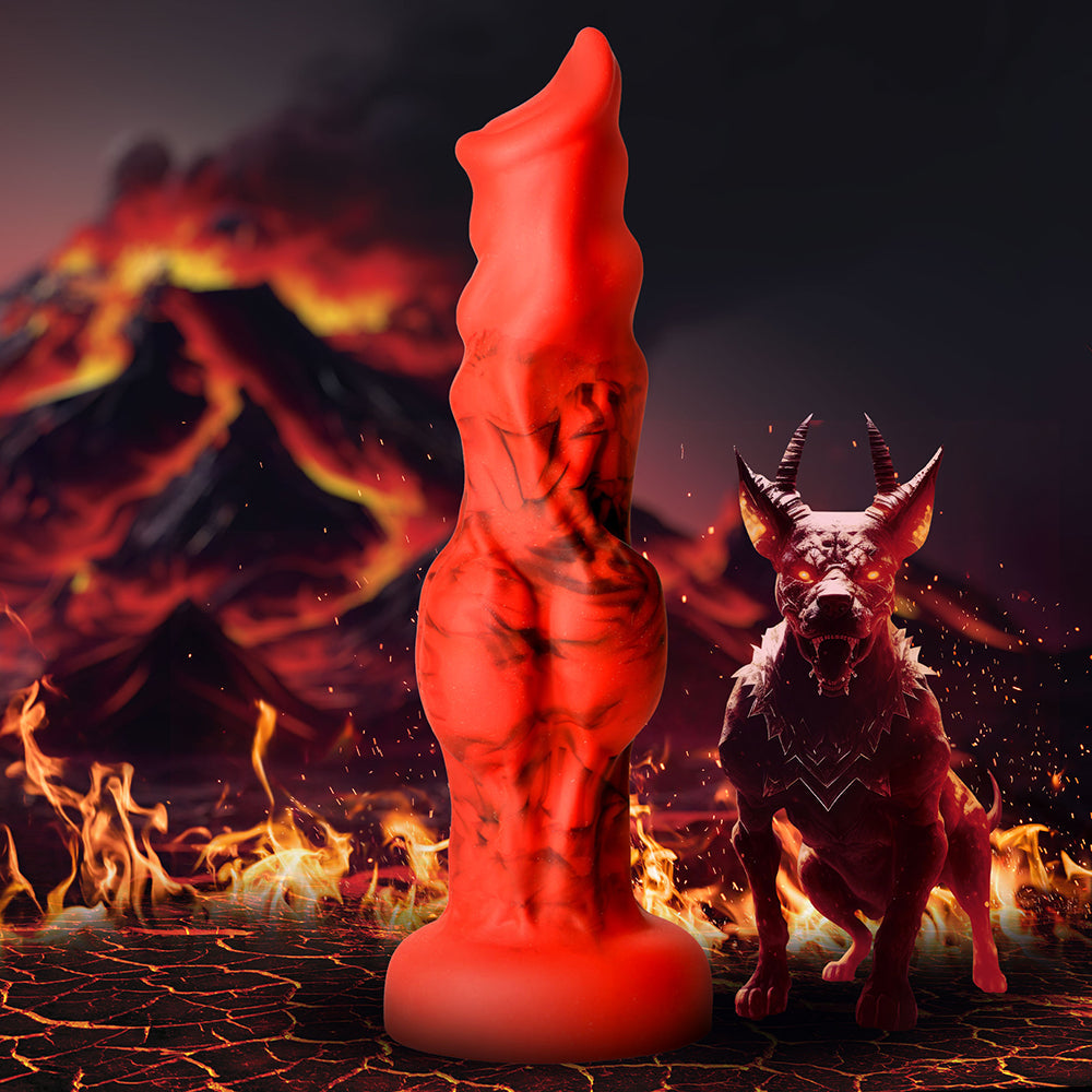 CREATURE COCKS FIRE HOUND SILICONE DILDO S