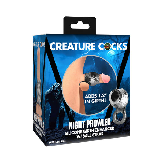 CREATURE COCKS NIGHT PROWLER SILICONE GIRTH ENHANCER WITH BALL STRAP M