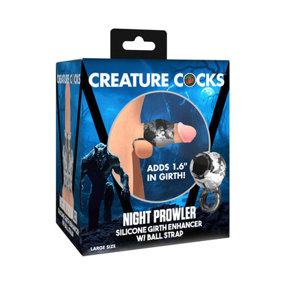 XR BRANDS - ANILLO PARA PENE DE SILICONA CON CORREA PARA TESTÍCULOS NIGHT PROWLER