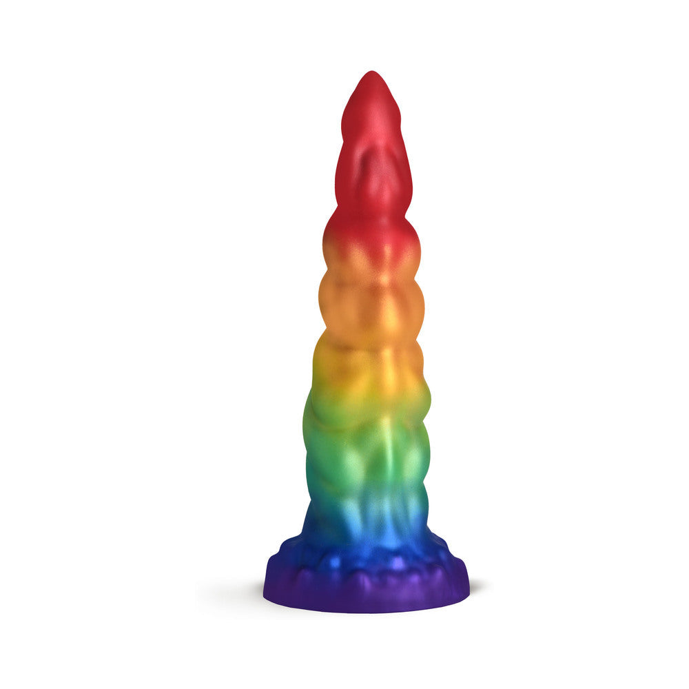 CREATURE COCKS RAINBOW HORN SILICONE DILDO