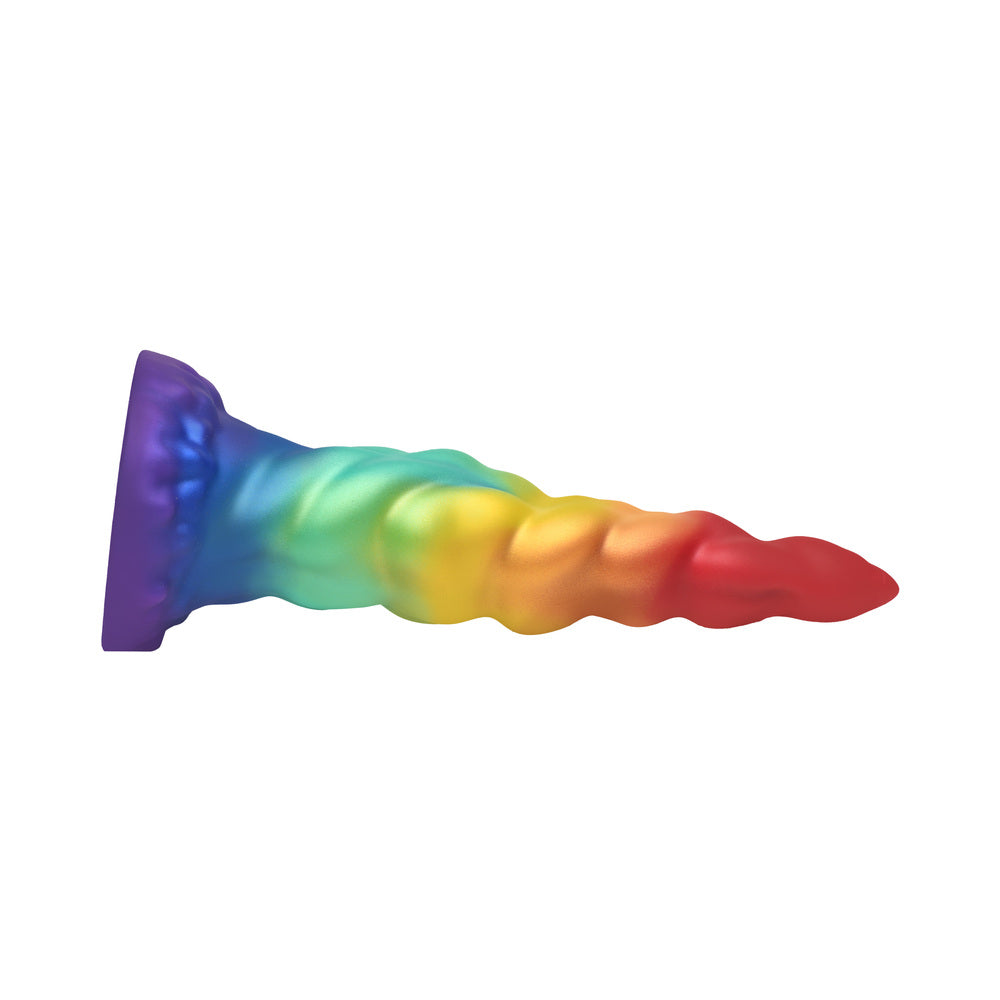 CREATURE COCKS RAINBOW HORN SILICONE DILDO