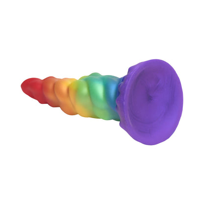 CREATURE COCKS RAINBOW HORN SILICONE DILDO