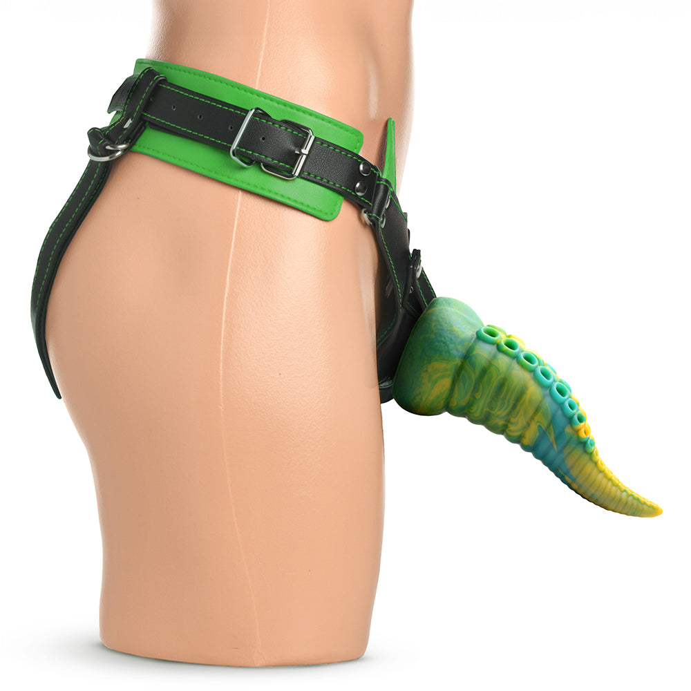 CREATURE COCKS HORNY PLAY STRAP-ON HARNESS GREEN