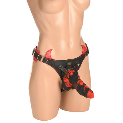 CREATURE COCKS HORNY DEVIL STRAP-ON HARNESS RED