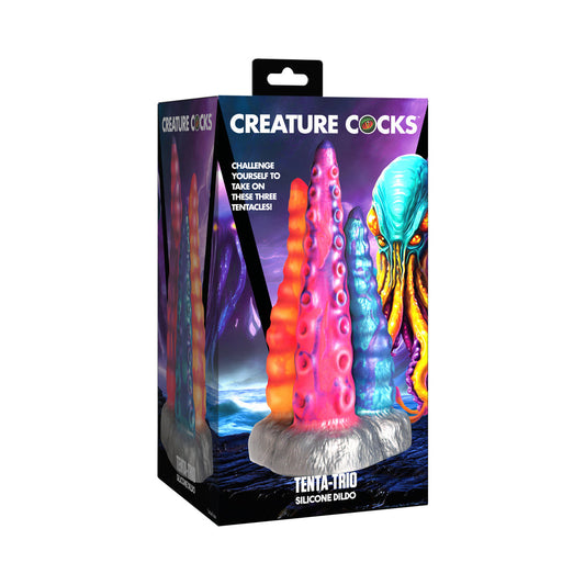 XR BRANDS - CREATURE COCKS TENTACLE TRIO SILICONE DILDO