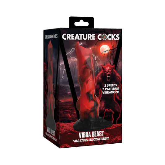 XR BRANDS - CREATURE COCKS VIBRA BEAST VIBRATING SILICONE DILDO