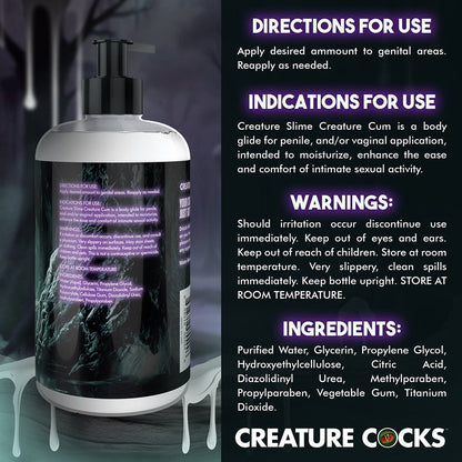XR BRANDS - CREATURE SLIME CREATURE CUM UNSCENTED JIZZ LUBRICANT 16 OZ.