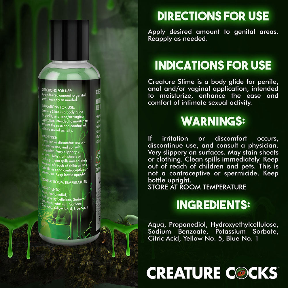 CREATURE SLIME GREEN WATER-BASED LUBRICANT 4 OZ.