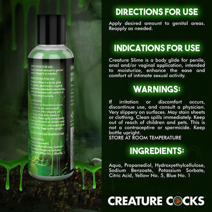 CREATURE SLIME GREEN WATER-BASED LUBRICANT 4 OZ.