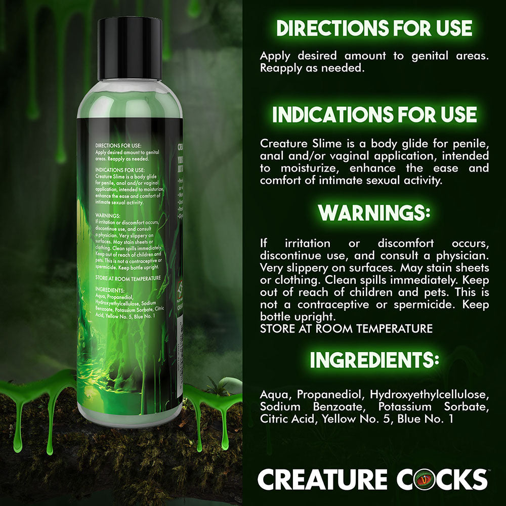 CREATURE SLIME GREEN WATER-BASED LUBRICANT 8 OZ.