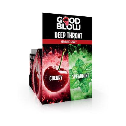 XR BRANDS - GOOD BLOW THROAT NUMBING SPRAY CINNAMON/SPEARMINT 24-PIECE POP DISPLAY