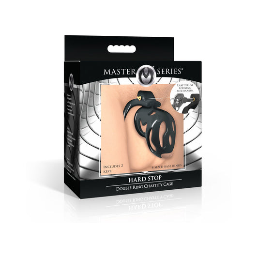 XR BRANDS - MASTER SERIES DOUBLE RING CHASTITY CAGE