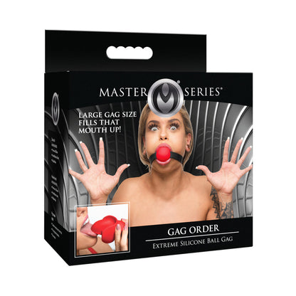 MASTER SERIES EXTREME SILICONE GAG WITH LOCKING STRAP